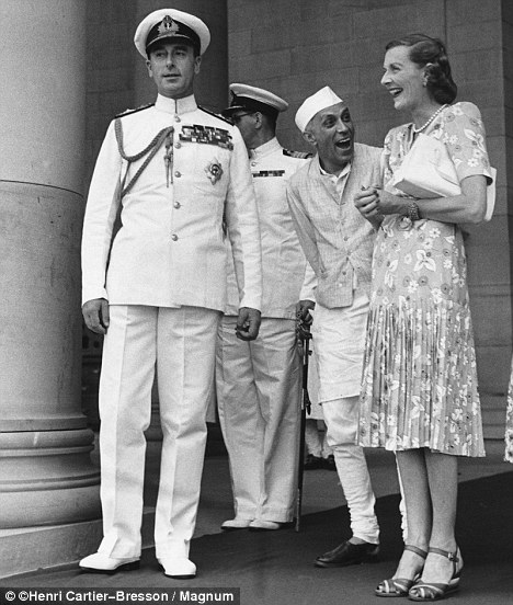 Special relationship: Lord and Lady Mountbatten with Indian Prime Minister Jawaharlal Nehru